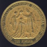 1907. 100K Au 33,875g "Koronázási évforduló" T:1 Csak 1088db! RR!!