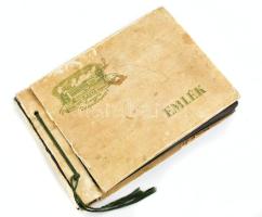 cca 1950 Egy mátraházai kirándulás emlékképei, fotók albumba ragasztva (posta, pagoda, kilátó, stb.)...