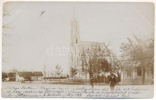 1899 (Vorläufer) Albertkázmérpuszta, Casimir, Albert Käzmér, (Várbalog); Szent István templom, utca. photo (r)