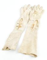 cca 1930 fehér báli bőrkesztyű
