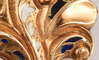 Arany (Au) 14K bross, jelzés nélkül, 2,5×4 cm, bruttó: 3,9 g