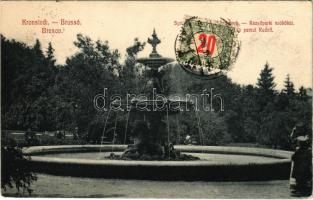 1916 Brassó, Kronstadt, Brasov; Rezső parki szökőkút / park, fountain (EK)