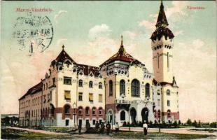 1911 Marosvásárhely, Targu Mures; Városháza. Márványi Arthur kiadása / town hall (fa)