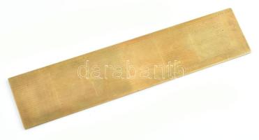 Johann Lange jelzett réz vonalzó 17 cm