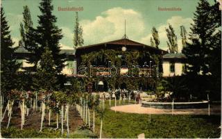 1912 Buziás, Buziásfürdő, Baile Buzias; Bazár szálloda. Francz József kiadása / hotel, spa (szakadás / tear)
