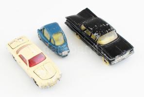 3 db Corgi Toys autó kopottak 12-8 cm