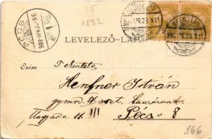 1900 Szekszárd, Megyeháza. Fischof Mór kiadása (EB)