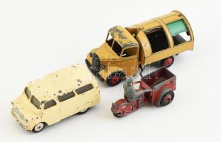 3 db Corgy és Dinky Toys autó kopottak 8-12 cm