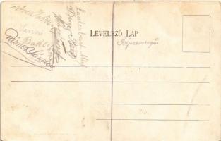 Budapest XII. Zugliget, Disznófő vendéglő, terasz vendégekkel és pincérekkel. Divald Károly 182. sz....