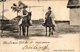 1903 Kecskemét, Bugaci pásztorok, magyar folklór. Komor Gyula kiadása (fl)