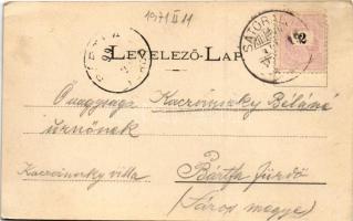 1899 (Vorläufer) Sátoraljaújhely, Vármegye székháza, Kazinczy mauzóleum, II. Rákóczi Ferenc szülőház...