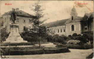 1911 Miskolc, Szemere tér és szobor. Grünwald Ignác kiadása (fl)