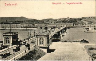 1909 Budapest, Margit híd, villamos (EK)