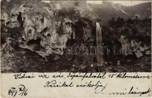 1899 (Vorläufer) Topánfalva, Topersdorf, Campeni; Vidrai vízesés 15 km-re a várostól / Cascada Vidra / waterfall. photo (EK)