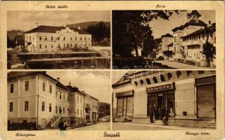 1941 Borszék, Borsec; Mélik szálló, Fő út, községháza, Hangya szövetkezet üzlete és saját kiadása / hotel, main street, town hall, cooperative shop (EK)