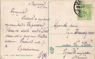 1916 Kaposvár, Megyeháza, Fekete Lajos, Soós Lajos és Neumann Elek üzlete. Szabó Lipót kiadása (EK)