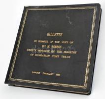 1968 Magyarországi kereskedelmi delegáció látogatása a Gilette gyárban Isleworthben fotóalbum Juhar ...