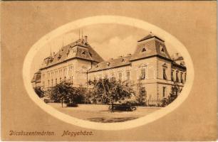 1915 Dicsőszentmárton, Tarnaveni, Diciosanmartin; megyeháza. László Géza kiadása / county hall (Rb)