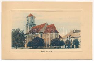 1915 Bazin, Bösing, Bözing, Pezinok; Fő tér, templom, járásbíróság / main square, church, county court (EK)