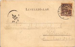 1900 Komárom, Komorn; Vármegyeház utca, megyeháza. Spitzer Sándor kiadása / street and county hall (...