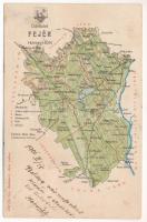 1901 Fejér vármegye térképe. Kiadja Károlyi Gy. / Map of Fejér county (fl)