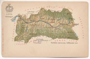 Liptó vármegye térképe. Kiadja Károlyi Gy. / Map of Liptov county (r)