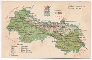 Szerém vármegye térképe. Kiadja Károlyi Gy. / Zupanija Sriemska / Map of Syrmia county (fl)