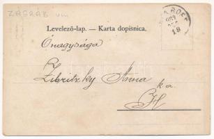 1902 Zágráb vármegye térképe, Károlyi Gy. kiadása / Zupanija Zagrebacka / Map of Zagreb County Count...