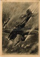 Deutsche Stukas greifen an. Der Adler die grosse Luftwaffen-Illustrierte / German WWII military aircraft / Német második világháborús katonai repülőgép s: R. Hess