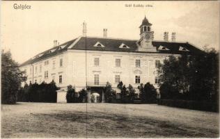 Galgóc, Hlohovec; Gróf Erdődy várkastélya. Bródy Simon kiadása / castle