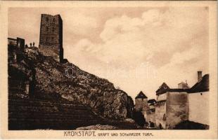 Brassó, Kronstadt, Brasov; Graft und Schwarzer Turm / Fekete torony. H. Zeidner Postkarte No. 151. / tower