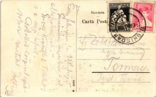 1928 Segesvár, Schässburg, Sighisoara; Fő tér, F. Lingner üzlete, Steinbrucher Bier Quelle sörcsarno...