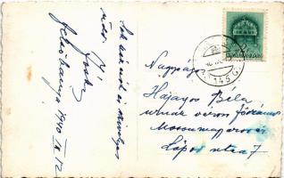 1940 Felsőbánya, Baia Sprie; templom, Római katolikus fiú és leány iskola / church, school. photo (E...