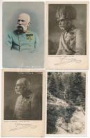 I. Ferenc József / Franz Josef I / Franz Joseph I of Austria - 4 db RÉGI motívum képeslap / 4 pre-1945 motive postcards