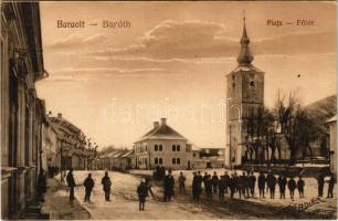 1926 Barót, Baraolt; Fő tér, Római katolikus templom. Foto Adler, Tipografia Égető / Piata / main square, church (EK)