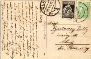 1926 Barót, Baraolt; Fő tér, Római katolikus templom. Foto Adler, Tipografia Égető / Piata / main sq...