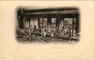 Tea house girls. Japanese folklore