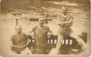 1913 Nagyszeben, Hermannstadt, Sibiu; strand, fürdőzők / spa, beach, bathers. photo (EK)