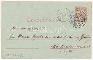 1900 Brassó, Kronstadt, Brasov; Árokmente, Tömös csatorna, Árvaház utcai kapu, este / Graft, Waisenh...