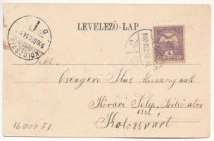 1900 Brassó, Kronstadt, Brasov; Magyar kereskedelmi akadémia, Kertsch nyaraló. Ciurcu / academy scho...