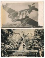 Budapest XIV. Városliget, Vidámpark - 4 db modern képeslap (Képzőművészeti Alap Kiadóvállalat), közt...