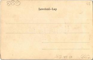 Szeged, Otthon kávéház. Szecessziós litho keret lóherével és patkóval / Art Nouveau litho (EK)