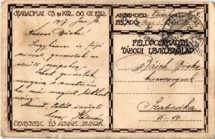 1917 Cs. és kir. Szabadkai 86. gyalogezred özvegy és árvái javára. Tábori levelezőlap / K.u.k. Feldp...