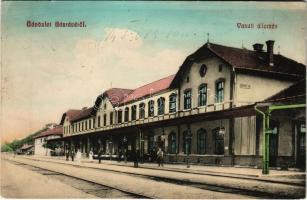 1911 Bánréve, Vasútállomás + FÜLEK - MISKOLCZ 41. SZ. vasúti mozgóposta bélyegző (EK)