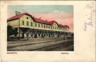 1914 Bánréve, Indóház, vasútállomás (ázott sarkak / wet corners)