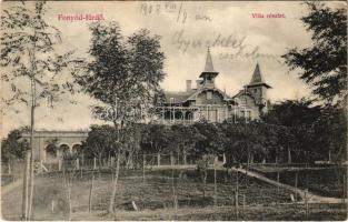 1908 Fonyód, Millenium villa, nyaraló. Tényi Lajos kiadása (EK)