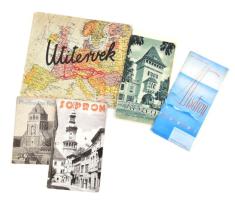 cca 1920-1940 5 db háború előtti turisztikai katalógus, magyar és külföldi, benne IBUSZ útitervek c. kiadvány