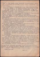 1956 Október 22. A MEFESZ (Magyar Egyetemisták és Főiskolások Szövetsége) egyetemi ifjúsági szervezet 14 pontja amely elindította a forradalmat. gépirat.