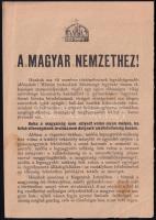 1920 A Magyar Királyság Pártjának . Royalista Párt röplapja