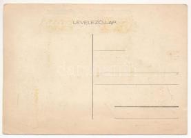 1936 Budapest, 1936-os magyar nagydíj irredenta reklámlapja Székely kapuval és versenyautóval / 1936...